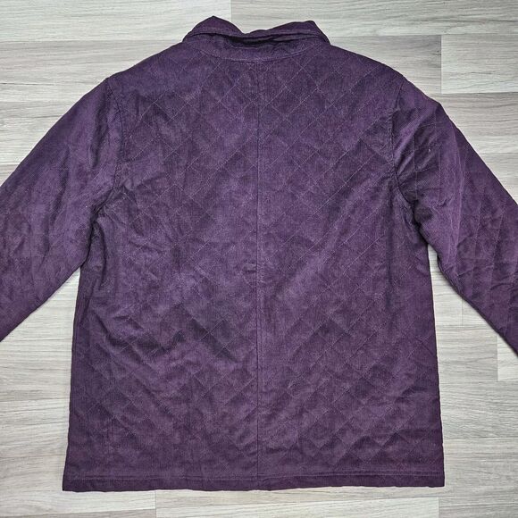 SERENGETI Womens Purple Corduroy Button Jacket Large - Picture 9 of 9